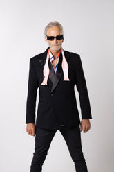 BLAZER CRUZADO EN TEJIDO RECTILINEO