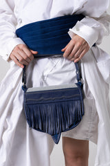 CARRIEL CON CAPUL AURA CON CUERO AZUL.