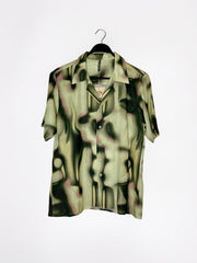 CAMISA MANGA CORTA LINO PLIESTER VERDE AURA