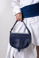 CARRIEL CON CAPUL AURA  CON CUERO AZUL.