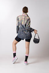 CAMISA EN DENIM OSCURO PINTURA