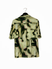 CAMISA MANGA CORTA LINO PLIESTER VERDE AURA