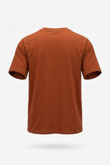 CAMISETA BASICA MARRON ALGODÓN LYCRA FRIA
