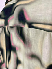 CAMISA MANGA CORTA LINO PLIESTER VERDE AURA